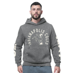 Indianapolis Colts Starter Handoff Vintage Logo Fleece Hoodie Sweatshirt - Charcoal Hoodies