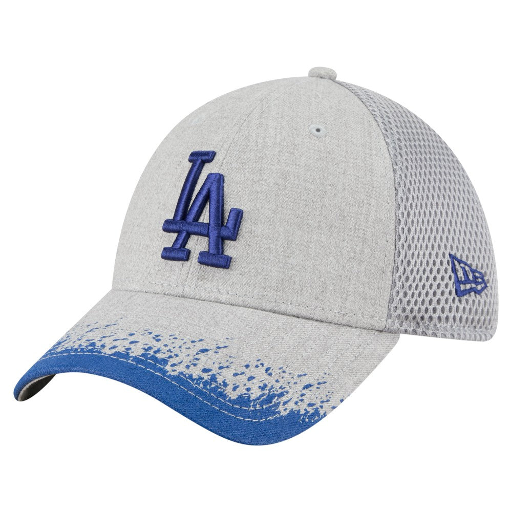 Los Angeles Dodgers New Era Visor Paint Splatter 39THIRTY Flex Hat - Gray Hats