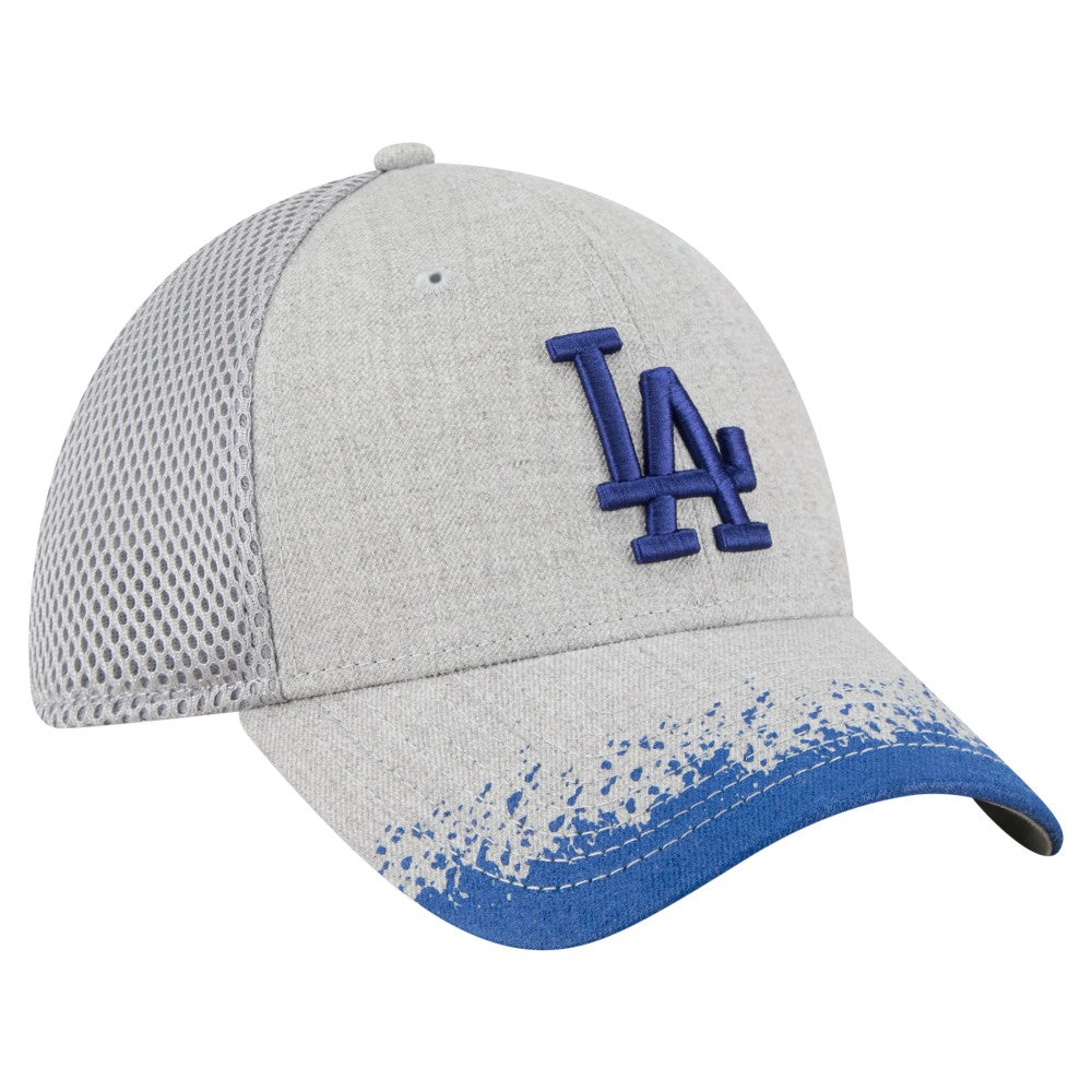 Los Angeles Dodgers New Era Visor Paint Splatter 39THIRTY Flex Hat - Gray Hats