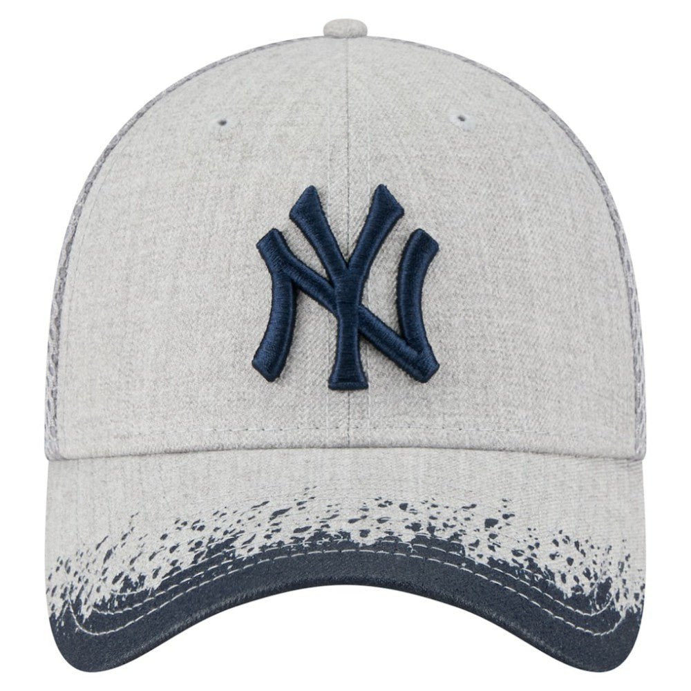 New York Yankees New Era Visor Paint Splatter 39THIRTY Flex Hat - Gray Hats