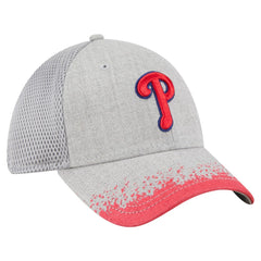Philadelphia Phillies New Era Visor Paint Splatter 39THIRTY Flex Hat - Gray Hats