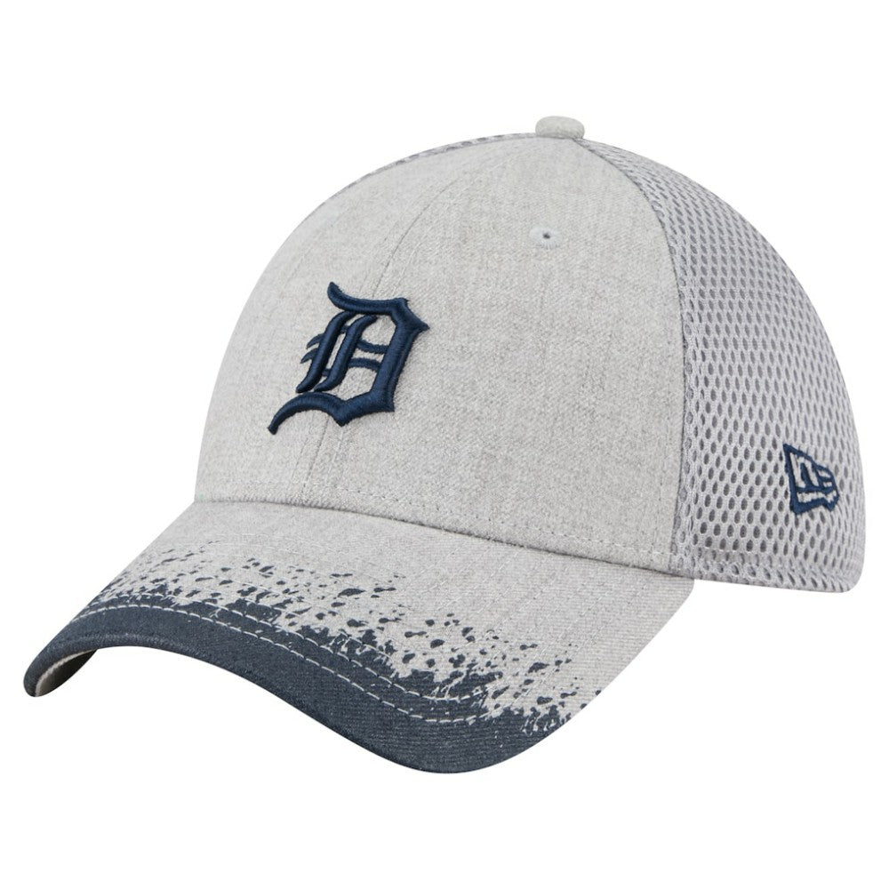 Detroit Tigers New Era Visor Paint Splatter 39THIRTY Flex Hat - Gray Hats