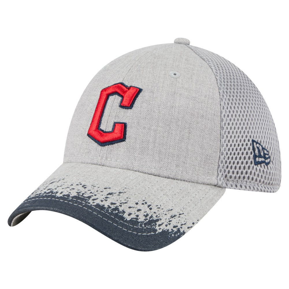 Cleveland Guardians New Era Visor Paint Splatter 39THIRTY Flex Hat - Gray Hats