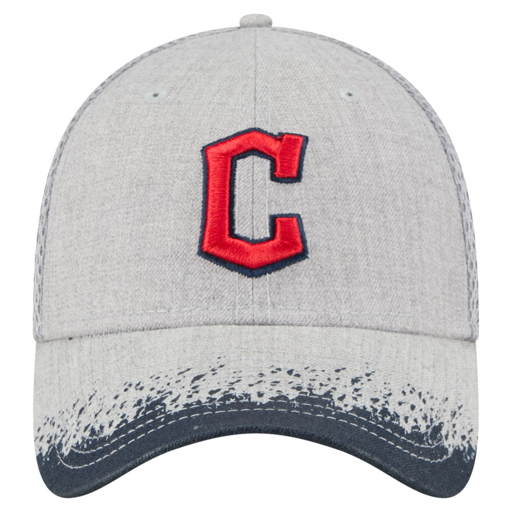 Cleveland Guardians New Era Visor Paint Splatter 39THIRTY Flex Hat - Gray Hats