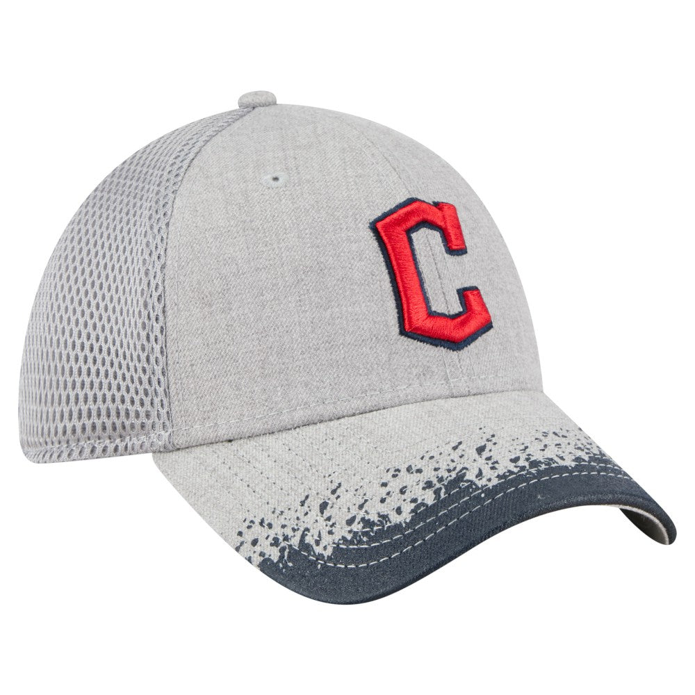 Cleveland Guardians New Era Visor Paint Splatter 39THIRTY Flex Hat - Gray Hats
