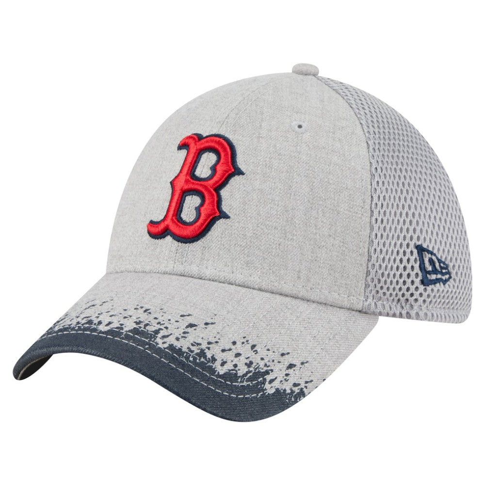 Boston Red Sox New Era Visor Paint Splatter 39THIRTY Flex Hat - Gray Hats