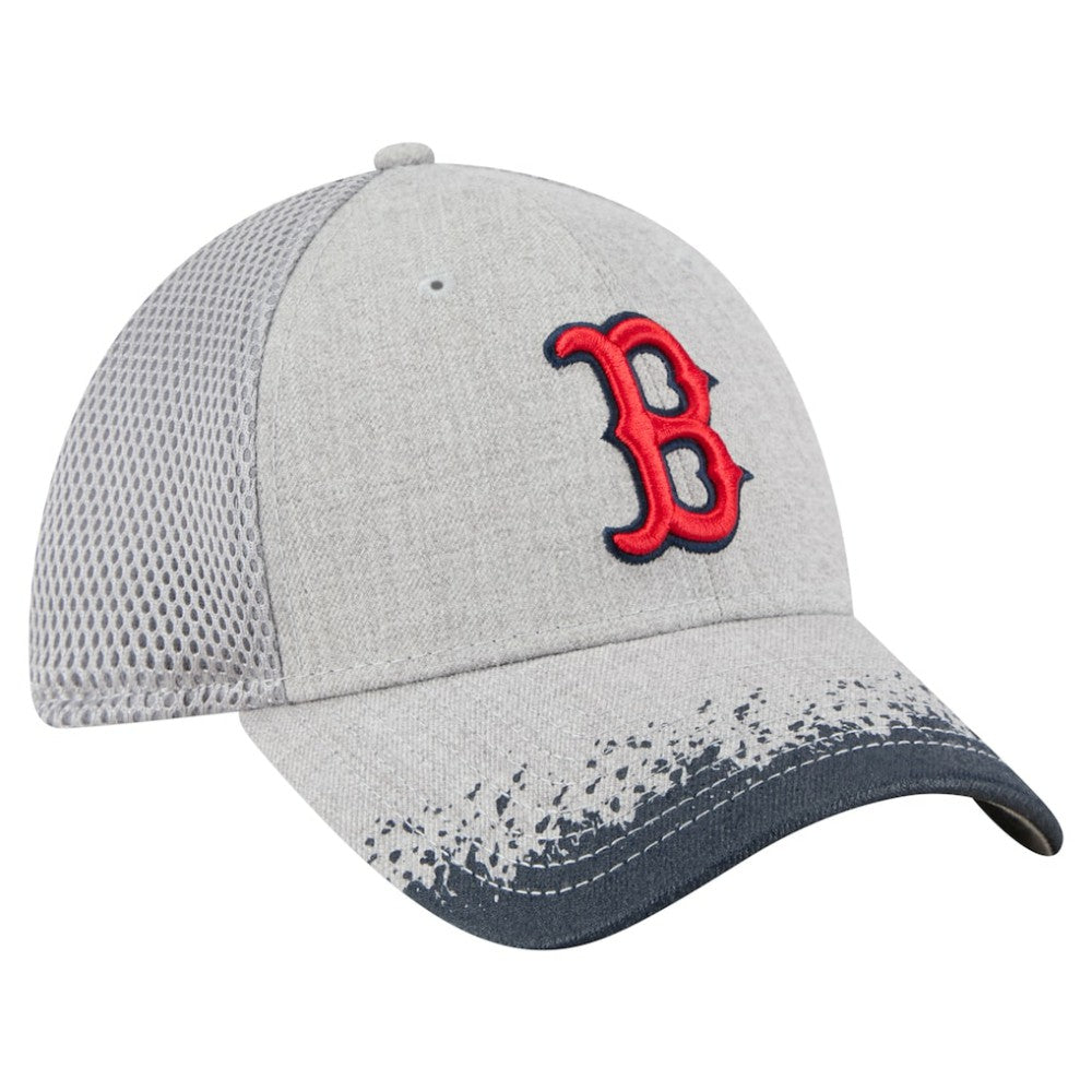 Boston Red Sox New Era Visor Paint Splatter 39THIRTY Flex Hat - Gray Hats