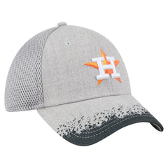 Houston Astros New Era Visor Paint Splatter 39THIRTY Flex Hat - Gray Hats
