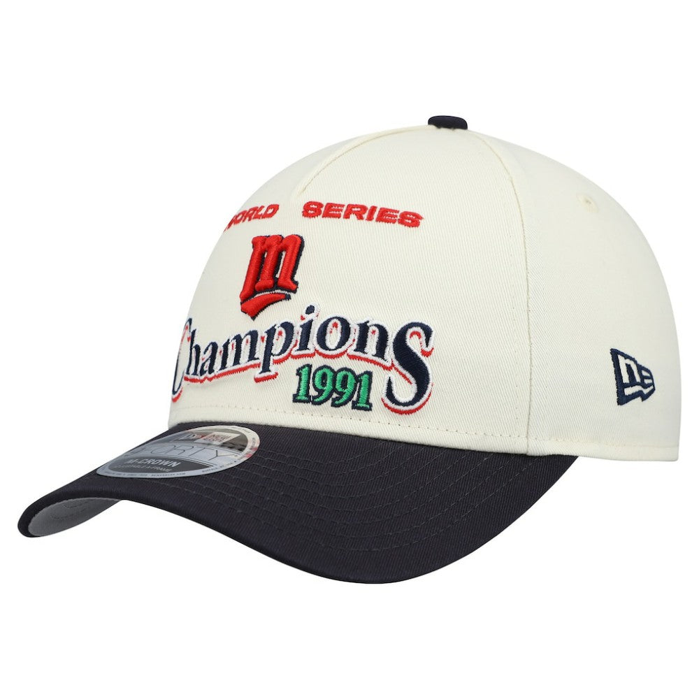 Minnesota Twins New Era World Series 9FORTY M-Crown Adjustable Hat - Cream/Navy Hats