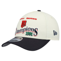 Minnesota Twins New Era World Series 9FORTY M-Crown Adjustable Hat - Cream/Navy Hats