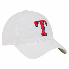 Texas Rangers New Era Women's Floral Mesh 9TWENTY Adjustable Hat - White Hats