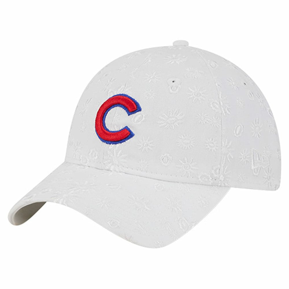 Chicago Cubs New Era Women's Floral Mesh 9TWENTY Adjustable Hat - White Hats