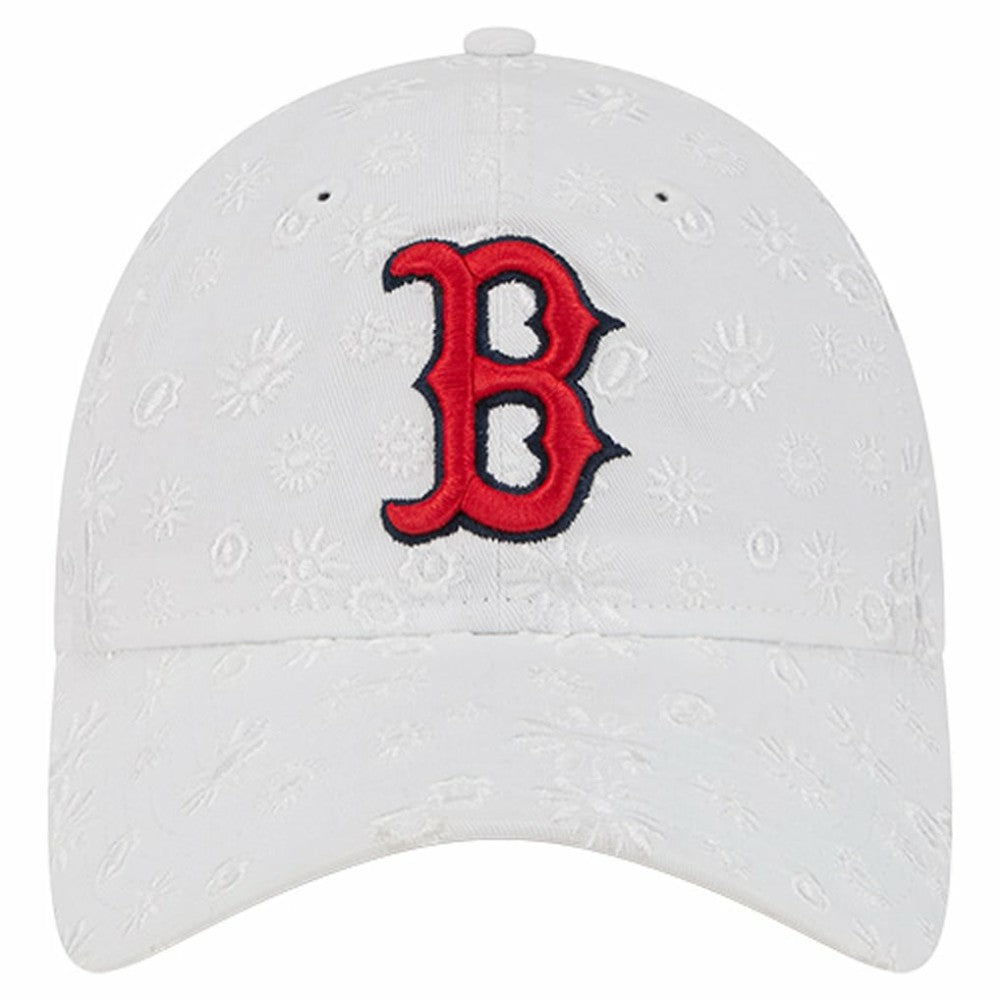 Boston Red Sox New Era Women's Floral Mesh 9TWENTY Adjustable Hat - White Hats