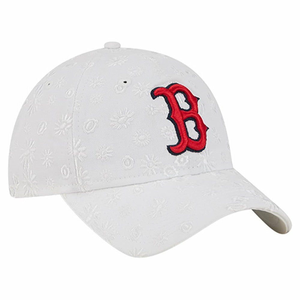 Boston Red Sox New Era Women's Floral Mesh 9TWENTY Adjustable Hat - White Hats