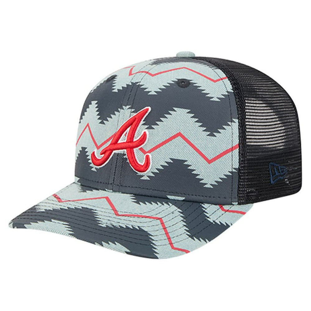 Atlanta Braves New Era Aztec Denim 9SEVENTY Adjustable Hat - Denim/Navy Hats