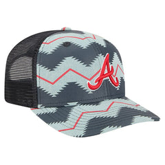 Atlanta Braves New Era Aztec Denim 9SEVENTY Adjustable Hat - Denim/Navy Hats
