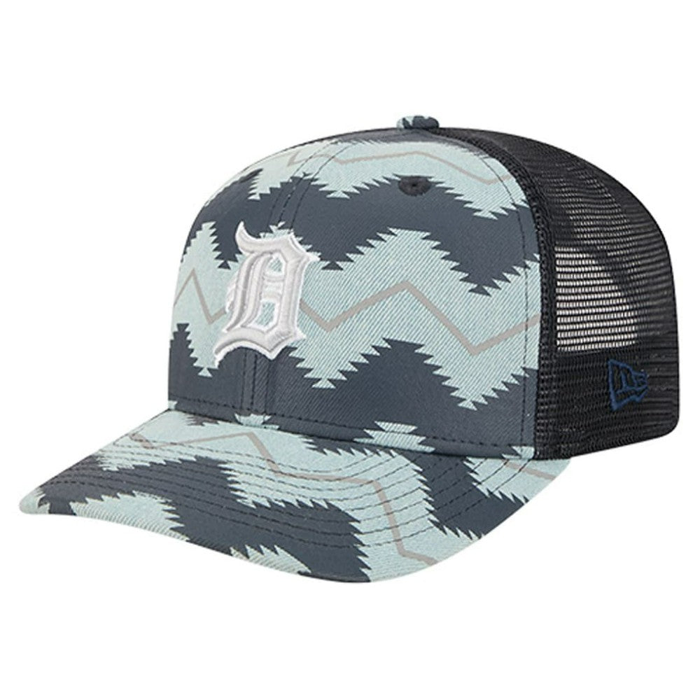 Detroit Tigers New Era Aztec Denim 9SEVENTY Adjustable Hat - Denim/Navy Hats