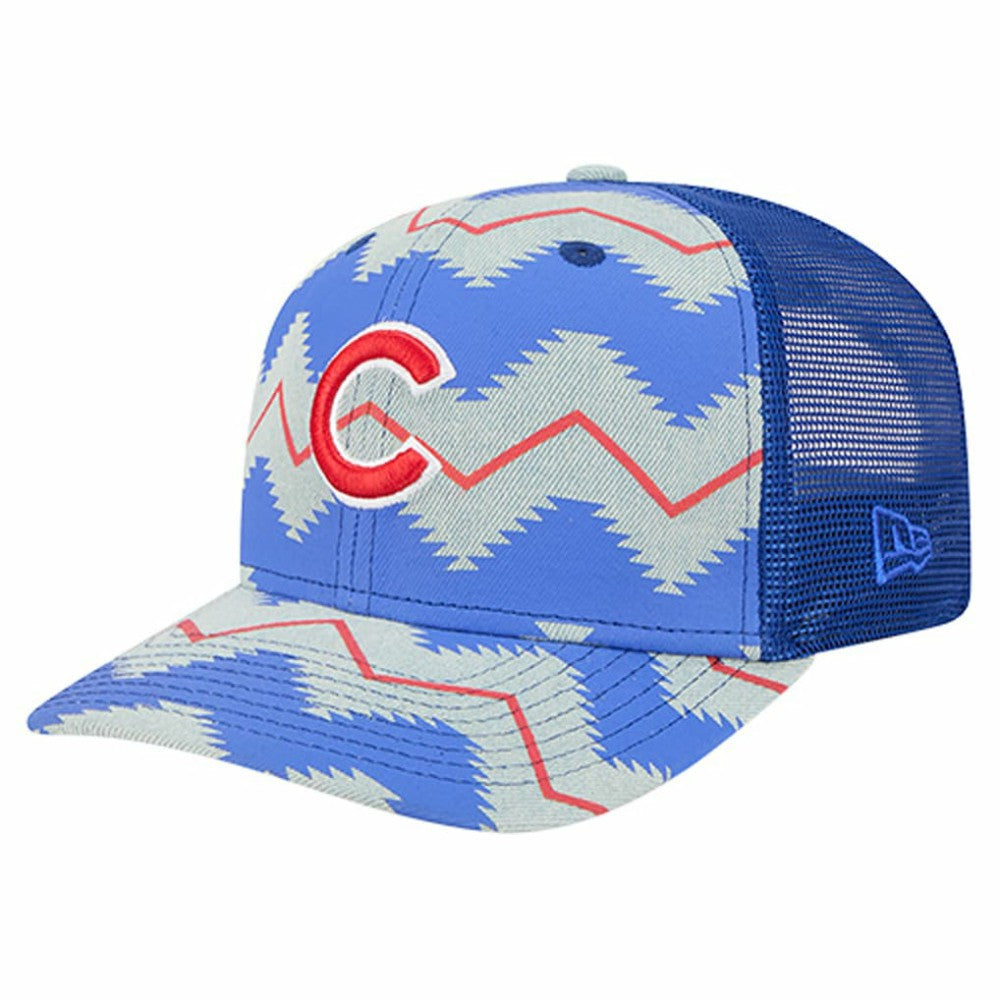 Chicago Cubs New Era Aztec Denim 9SEVENTY Adjustable Hat - Denim/Royal Hats