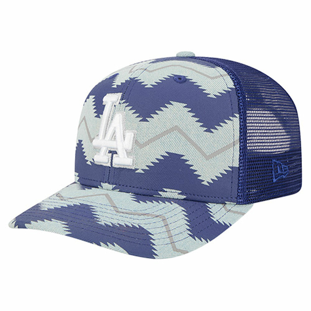 Los Angeles Dodgers New Era Aztec Denim 9SEVENTY Adjustable Hat - Denim/Royal Hats