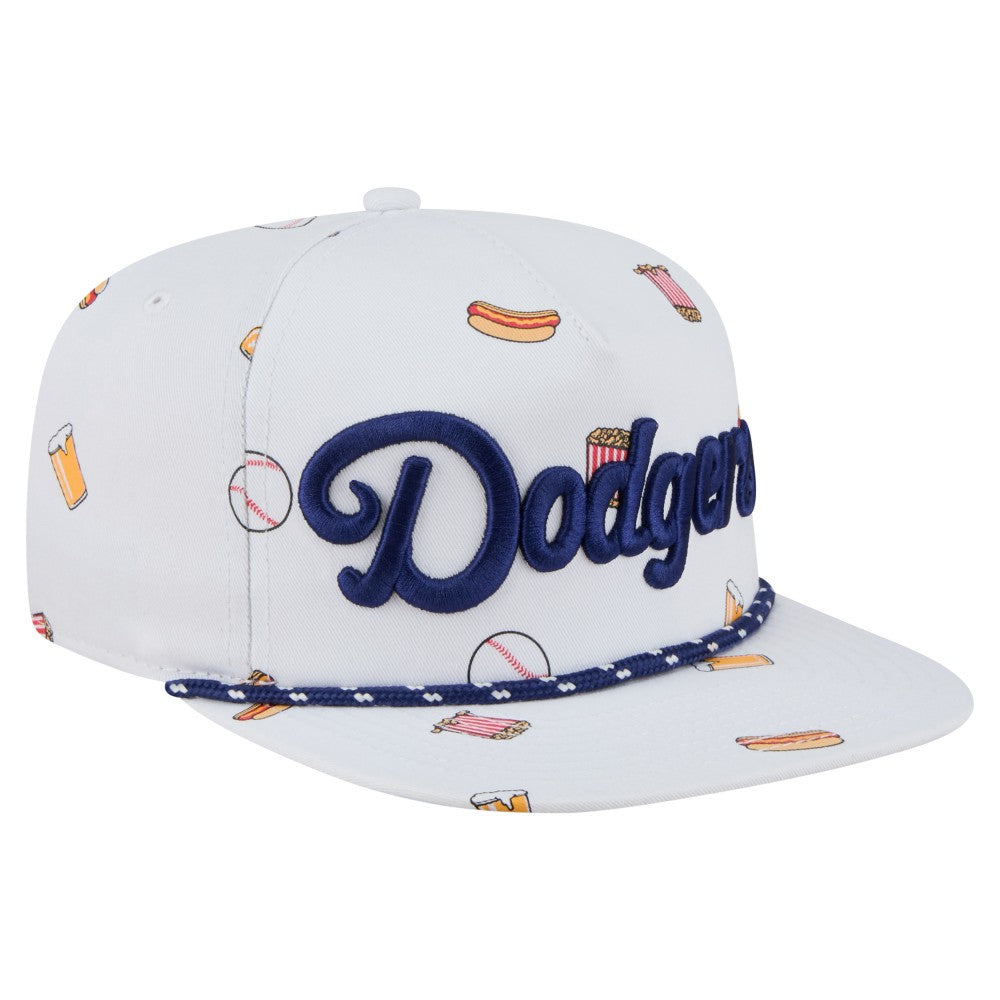 Los Angeles Dodgers New Era Team Cheer Rope 19TWENTY Adjustable Hat - White Hats