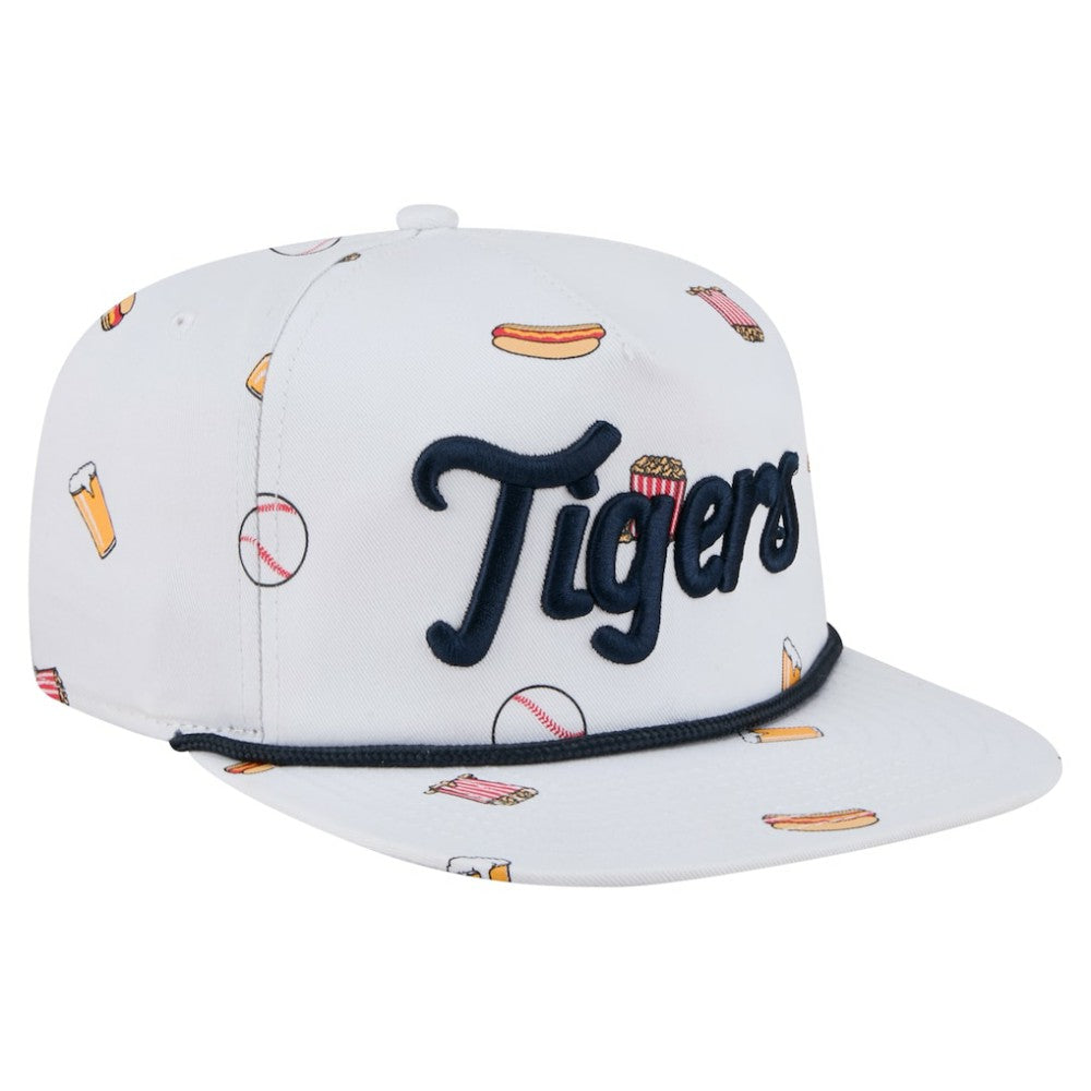 Detroit Tigers New Era Team Cheer Rope 19TWENTY Adjustable Hat - White Hats