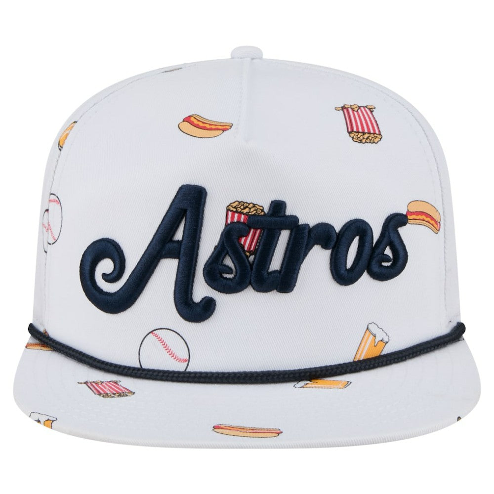 Houston Astros New Era Team Cheer Rope 19TWENTY Adjustable Hat - White Hats