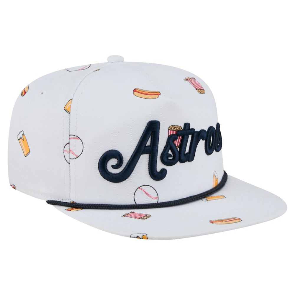 Houston Astros New Era Team Cheer Rope 19TWENTY Adjustable Hat - White Hats
