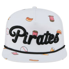 Pittsburgh Pirates New Era Team Cheer Rope 19TWENTY Adjustable Hat - White Hats