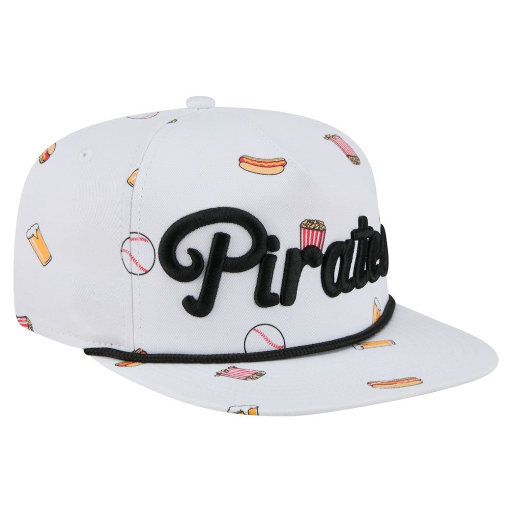 Pittsburgh Pirates New Era Team Cheer Rope 19TWENTY Adjustable Hat - White Hats
