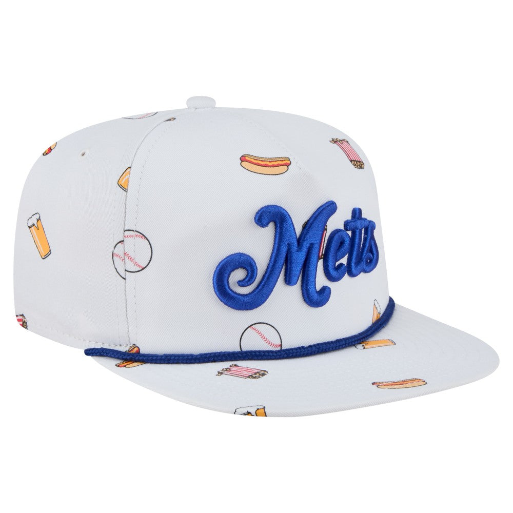 New York Mets New Era Team Cheer Rope 19TWENTY Adjustable Hat - White Hats