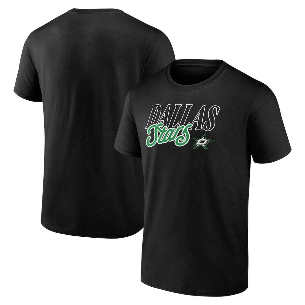 Dallas Stars Script T-Shirt - Black | US 203007274