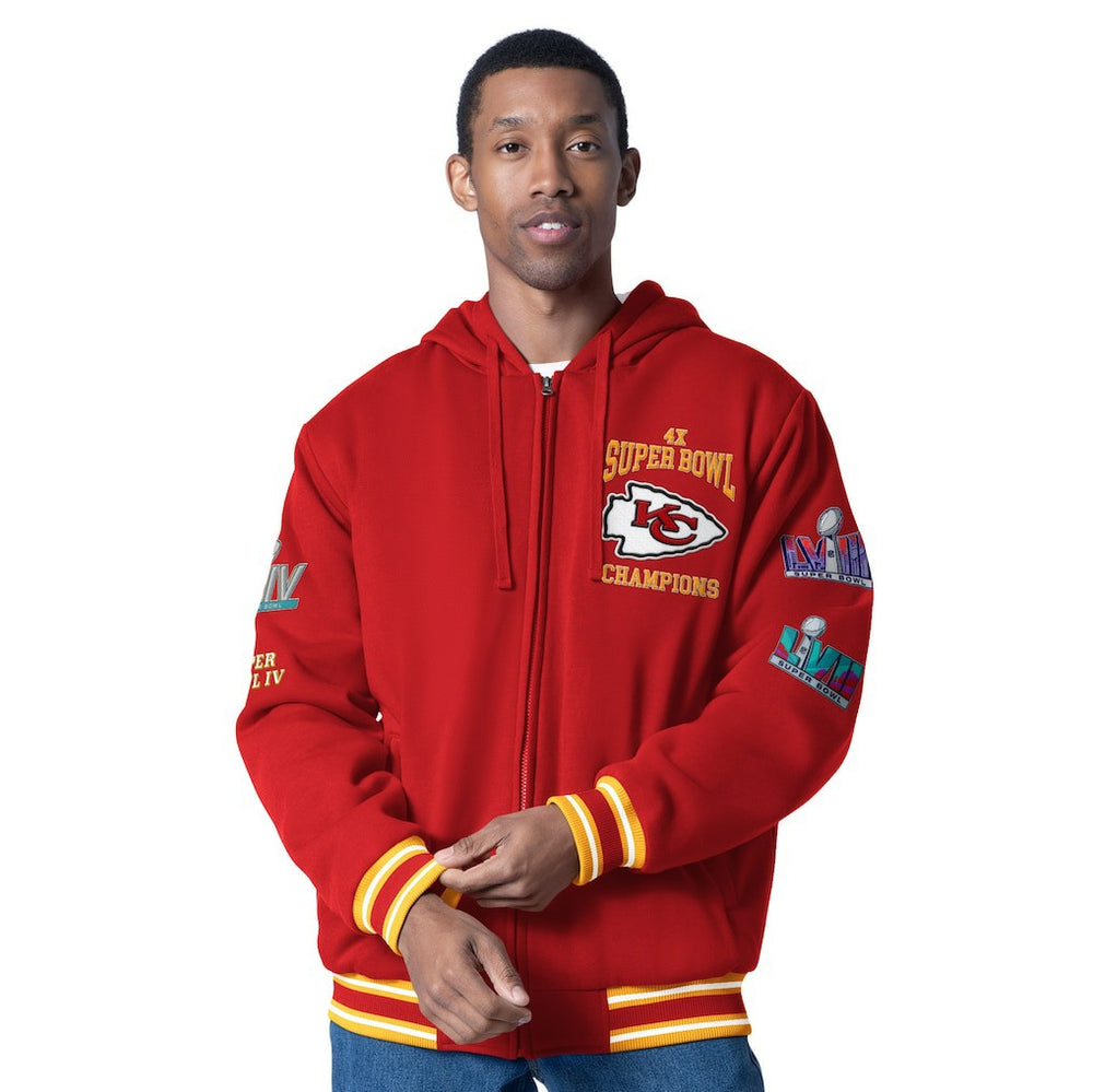 Kansas City Chiefs G-III Sports by Carl Banks Power Forward Commemorative Full-Zip Hooded Jacket - Red Jackets