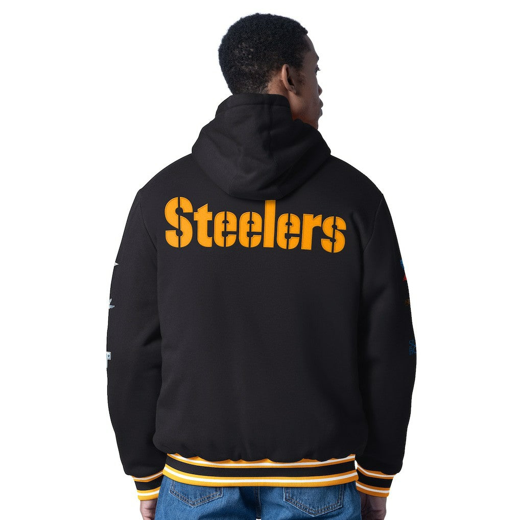 Pittsburgh Steelers G-III Sports by Carl Banks Power Forward Commemorative Full-Zip Hooded Jacket - Black Jackets