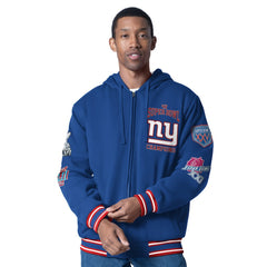 New York Giants G-III Sports by Carl Banks Power Forward Commemorative Full-Zip Hooded Jacket - Royal Jackets