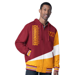 Washington Commanders G-III Sports by Carl Banks Dual Threat Reversable Full-Zip Hooded Jacket - Burgundy/Charcoal Jackets