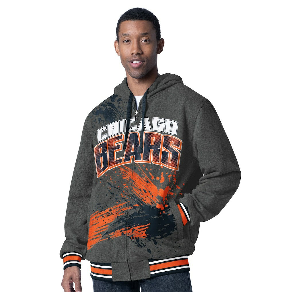 Chicago Bears G-III Sports by Carl Banks Dual Threat Reversable Full-Zip Hooded Jacket - Navy/Charcoal Jackets