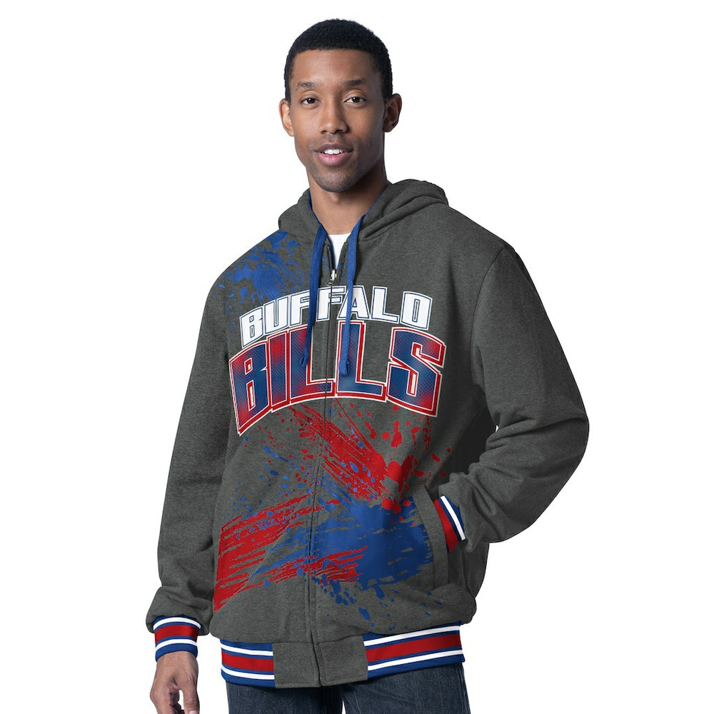 Buffalo Bills G-III Sports by Carl Banks Dual Threat Reversable Full-Zip Hooded Jacket - Royal/Charcoal Jackets