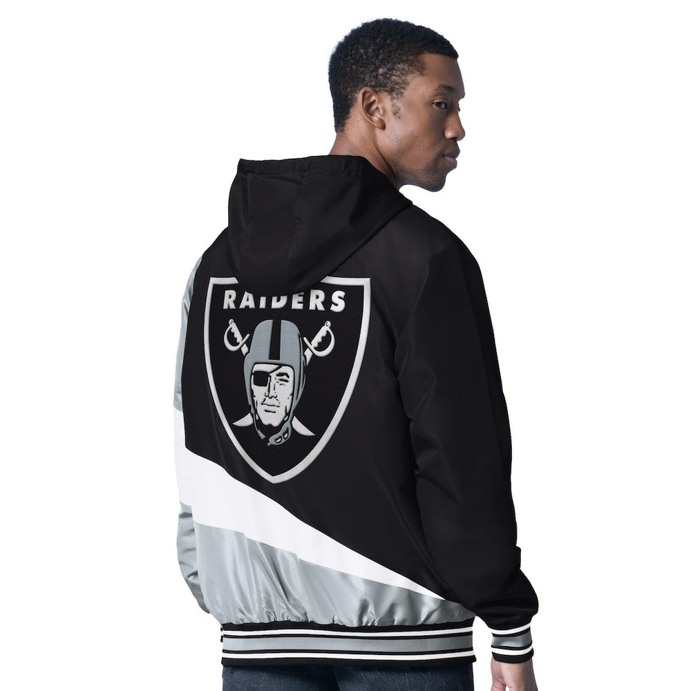 Las Vegas Raiders G-III Sports by Carl Banks Dual Threat Reversable Full-Zip Hooded Jacket - Black/Charcoal Jackets