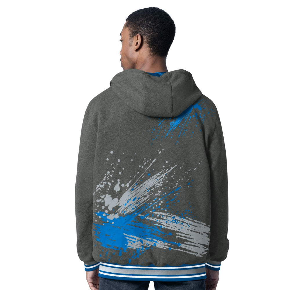 Detroit Lions G-III Sports by Carl Banks Dual Threat Reversable Full-Zip Hooded Jacket - Blue/Charcoal Jackets