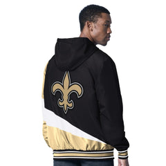 New Orleans Saints G-III Sports by Carl Banks Dual Threat Reversable Full-Zip Hooded Jacket - Black/Charcoal Jackets
