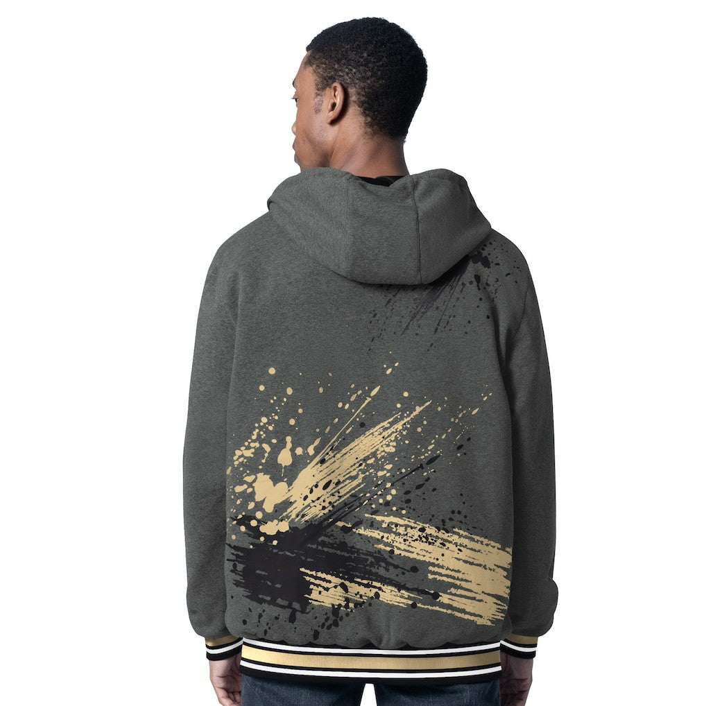 New Orleans Saints G-III Sports by Carl Banks Dual Threat Reversable Full-Zip Hooded Jacket - Black/Charcoal Jackets
