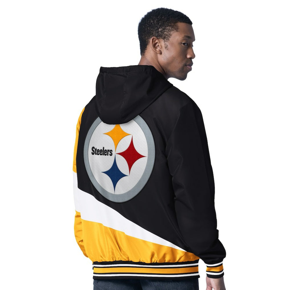 Pittsburgh Steelers G-III Sports by Carl Banks Dual Threat Reversable Full-Zip Hooded Jacket - Black/Charcoal Jackets