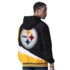 Pittsburgh Steelers G-III Sports by Carl Banks Dual Threat Reversable Full-Zip Hooded Jacket - Black/Charcoal Jackets