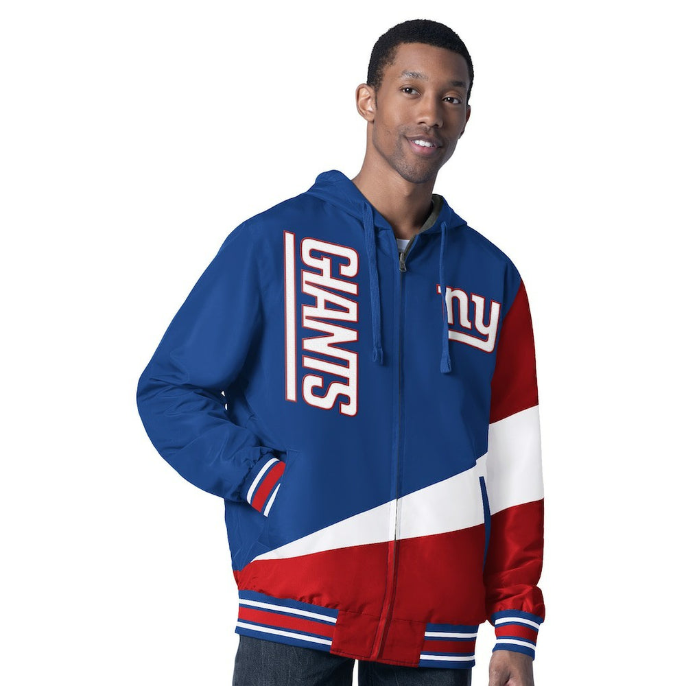 New York Giants G-III Sports by Carl Banks Dual Threat Reversable Full-Zip Hooded Jacket - Royal/Charcoal Jackets