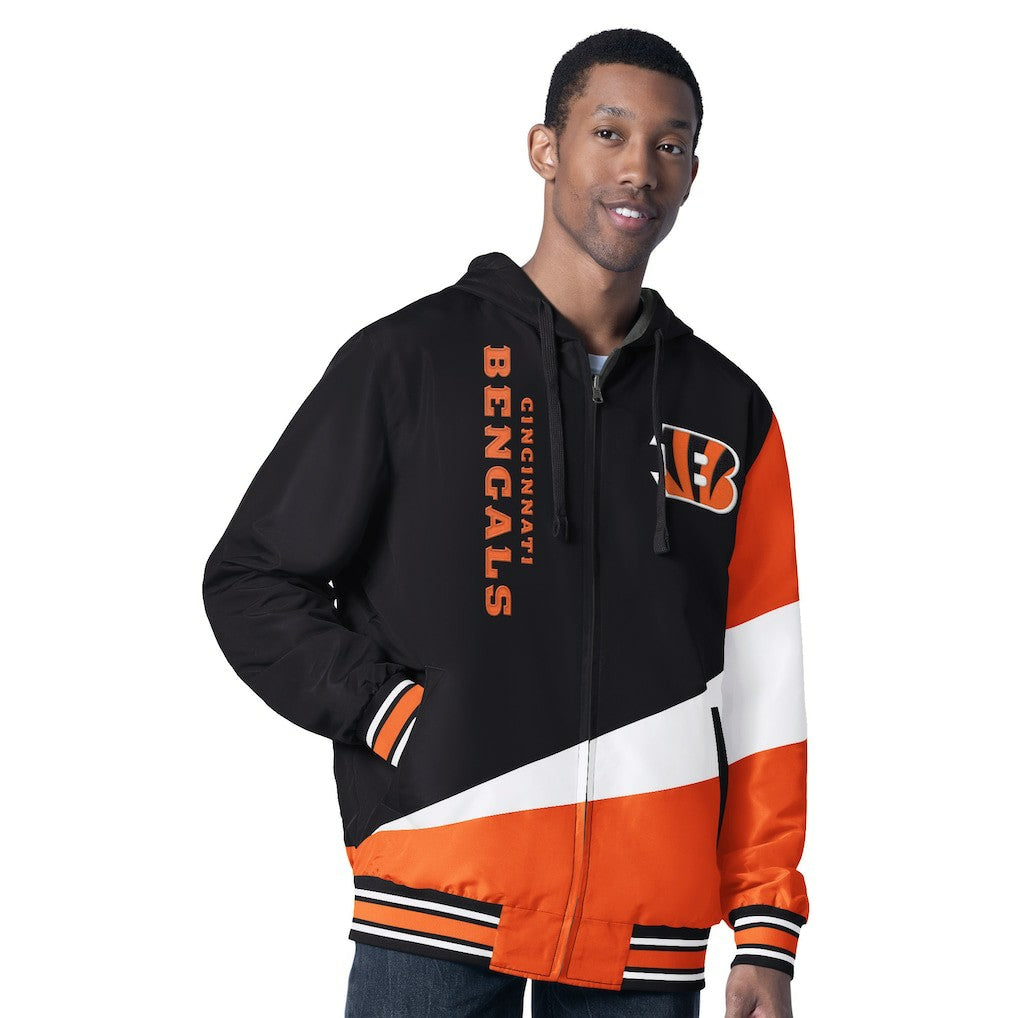 Cincinnati Bengals G-III Sports by Carl Banks Dual Threat Reversable Full-Zip Hooded Jacket - Black/Charcoal Jackets