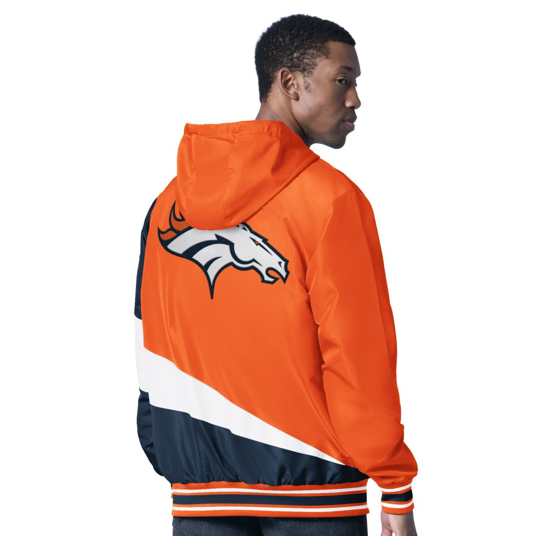 Denver Broncos G-III Sports by Carl Banks Dual Threat Reversable Full-Zip Hooded Jacket - Orange/Charcoal Jackets