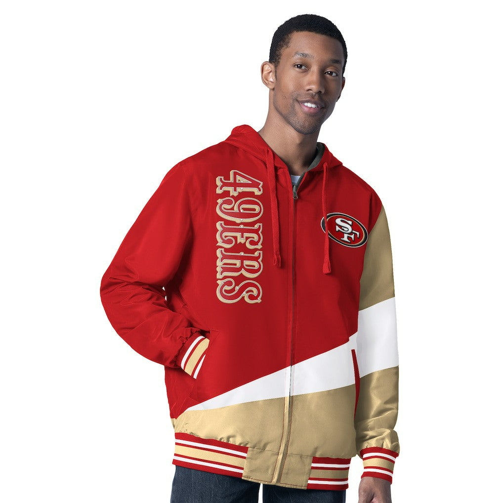 San Francisco 49ers G-III Sports by Carl Banks Dual Threat Reversable Full-Zip Hooded Jacket - Scarlet/Charcoal Jackets