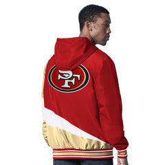 San Francisco 49ers G-III Sports by Carl Banks Dual Threat Reversable Full-Zip Hooded Jacket - Scarlet/Charcoal Jackets