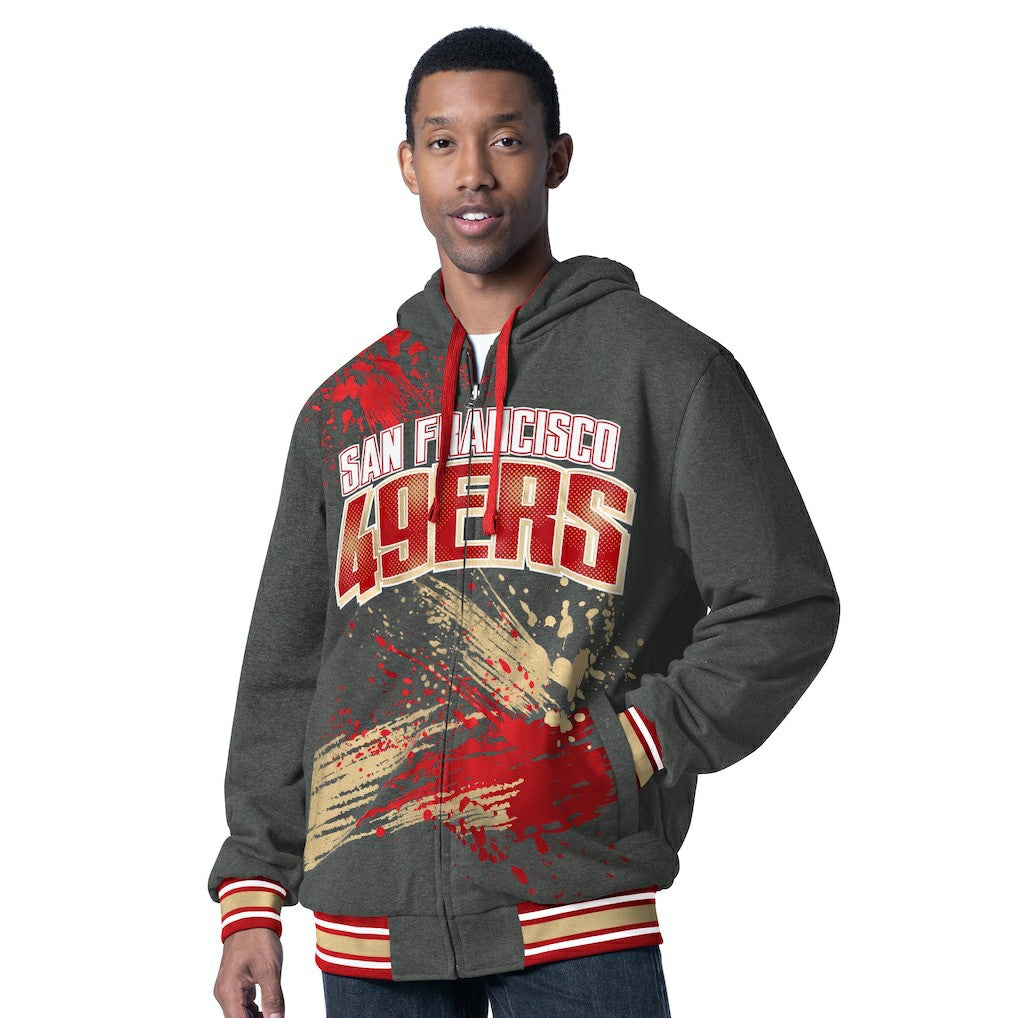 San Francisco 49ers G-III Sports by Carl Banks Dual Threat Reversable Full-Zip Hooded Jacket - Scarlet/Charcoal Jackets