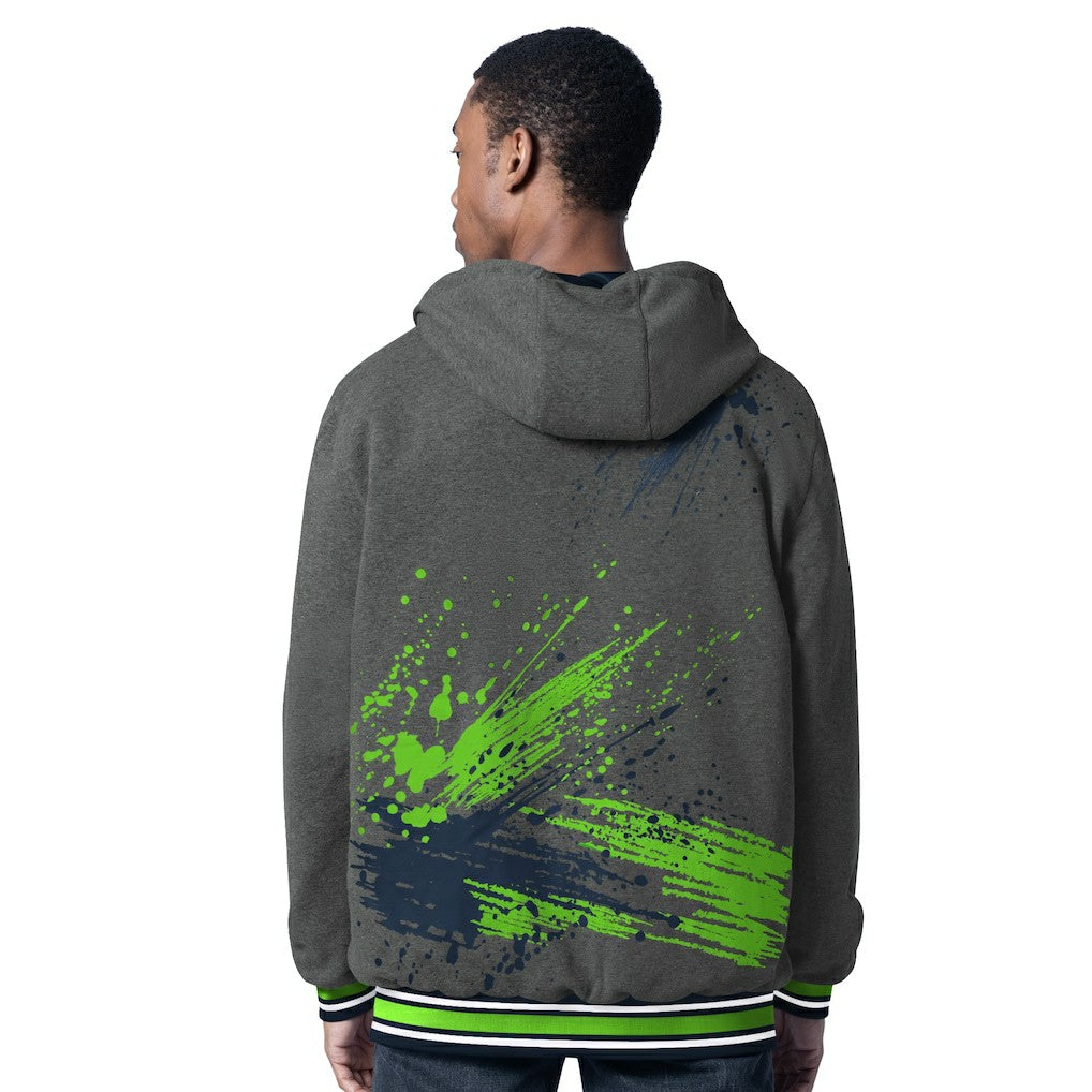 Seattle Seahawks G-III Sports by Carl Banks Dual Threat Reversable Full-Zip Hooded Jacket - College Navy/Charcoal Jackets